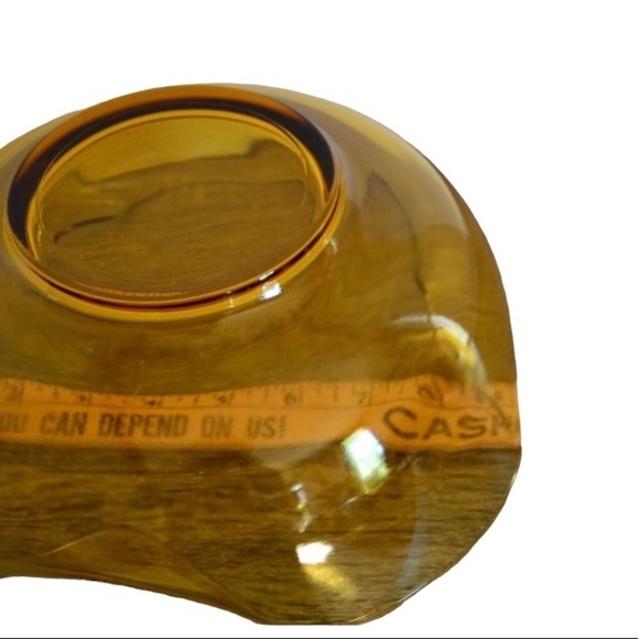 Vtg Anchor Hocking Amber Chip & Dip Set - Picture 3 of 5